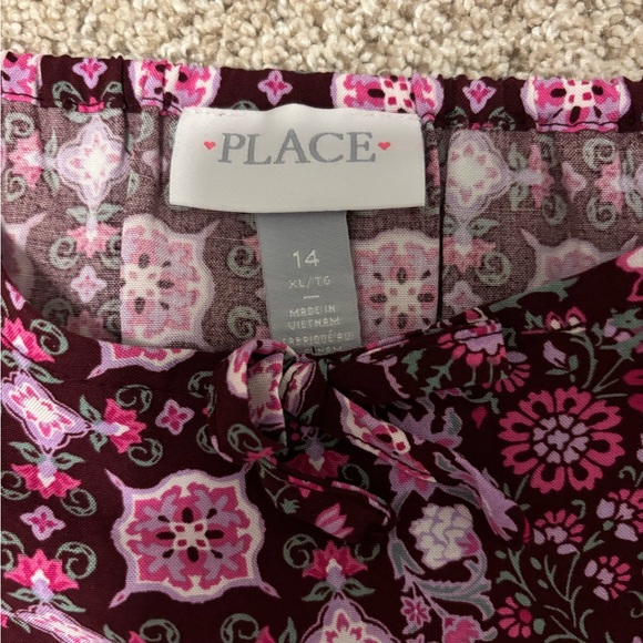 Burgundy Floral Patterned Dress - Picture 4 of 7